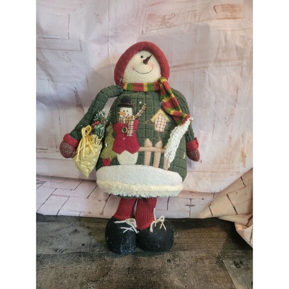 Plush snowman sweater xmas figure happy - Picture 1 of 6
